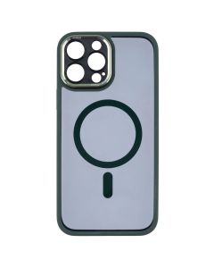 Чохол накладка для iPhone 13 Pro Max TPU+PC+Metal Calais MagSafe Зелена (Green)