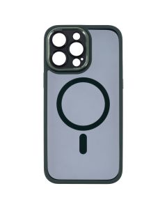 Чохол накладка для iPhone 14 Pro Max TPU+PC+Metal Calais MagSafe Зелена (Green)