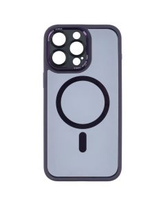 Чохол накладка для iPhone 15 Pro Max TPU+PC+Metal Calais MagSafe Фіолетова (Deep Purple)