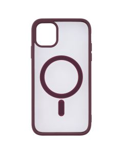 Чехол накладка для iPhone 11 NEW TPU Color MagSafe Красный (Вино Красный)