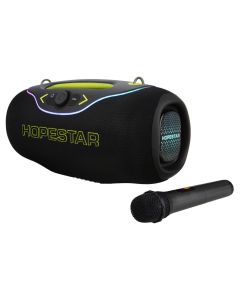 Bluetooth колонка Hopestar A6 CLUB 200W/TWS/IPX6/RBG/2400mAh/мікрофон Чорна (Black)