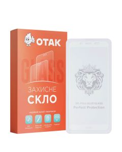 Защитное стекло для Xiaomi Redmi 6A 3D Белое (White)