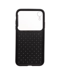 Чехол накладка для iPhone XR Baseus Glass & Weaving Чёрный (Black)