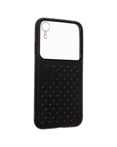 Чехол накладка для iPhone XR Baseus Glass & Weaving Чёрный (Black)