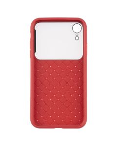 Чехол накладка для iPhone XR Baseus Glass & Weaving Красный (Red)