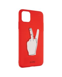 Чохол накладка для iPhone 11 Pro Max Pump Tender V for Middle Finger Червона (Red)