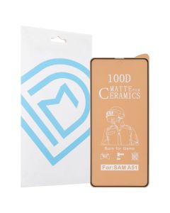 Защитное стекло для Samsung A51 DM Ceramics Game Matte 3D Черное (Black)