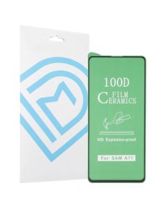Захисне скло для Samsung A71 DM Ceramics 3D Чорне (Black)