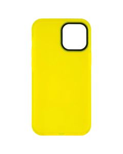 Чехол накладка для iPhone 12 Pro Max Неоновый TPU Case Жёлтый (Лимон)