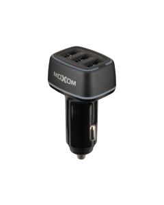 Автомобільний зарядний пристрій Moxom MX-VC01 3USB + Micro-USB Чорний (Black)