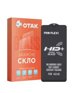 Защитное стекло для Samsung A32 4G 3D Черное (Black)