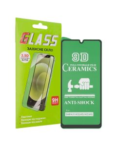 Защитное стекло для Samsung A31 9D Ceramics Черное (Black)