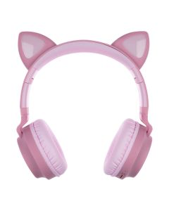 Беспроводные полноразмерные наушники Hoco W27 Cat Ear Розовые (Pink)