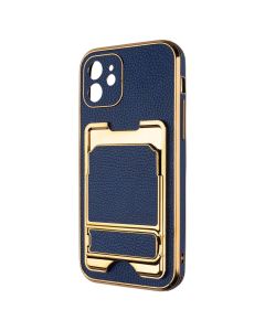 Чохол накладка для iPhone 12 Gold Seria Синя (Blue)