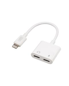 Перехідник XO NBR172A Lightning Male - Dual Lightning with control Білий (White)